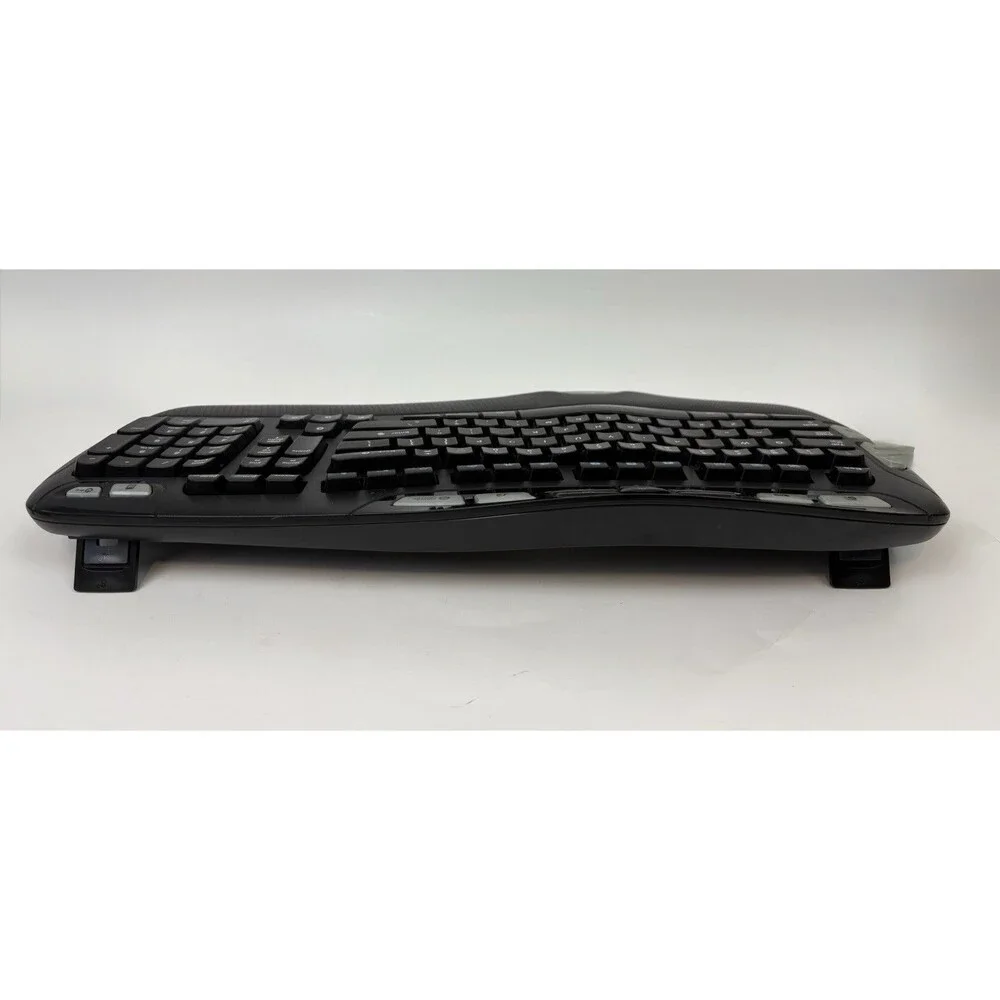 Logitech K350 Wireless Comfort Wave Ergonomic Keyboard Black No USB Dongle EUC